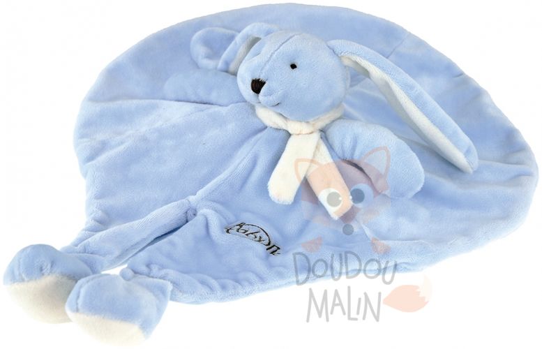  layette lapin bleu blanc écharpe 